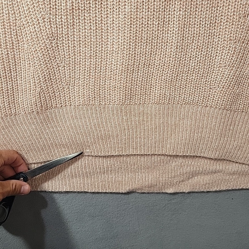 CABLE & GAUGE PINK Sweater Womens 1x Cold Shoulder Knit - Picture 8 of 12